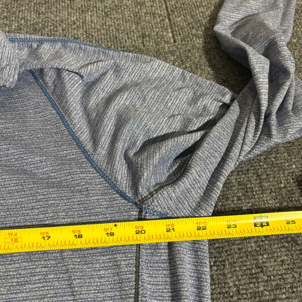 Tommy Bahama IslandZone Mens Blue Space Dye Quarter Zip Pullover Sweater Medium - Picture 6 of 9